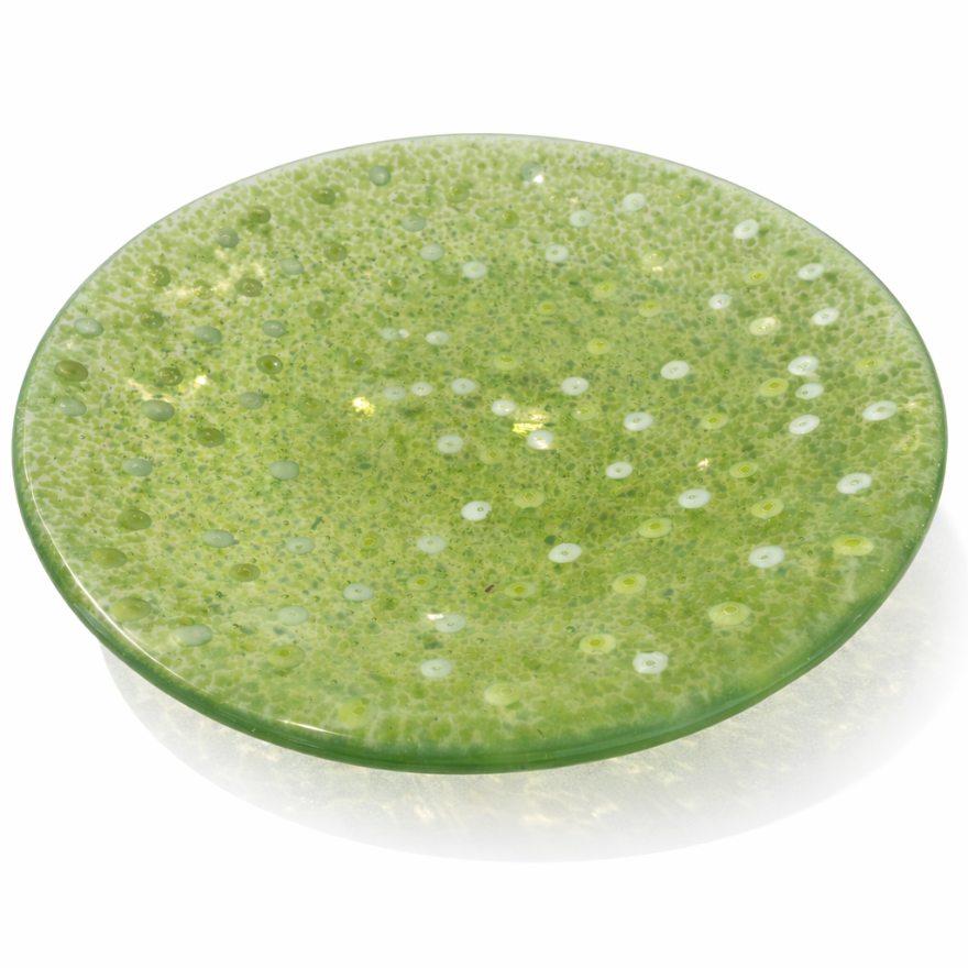 Spring Green Hand-Crafted Glass Bowl